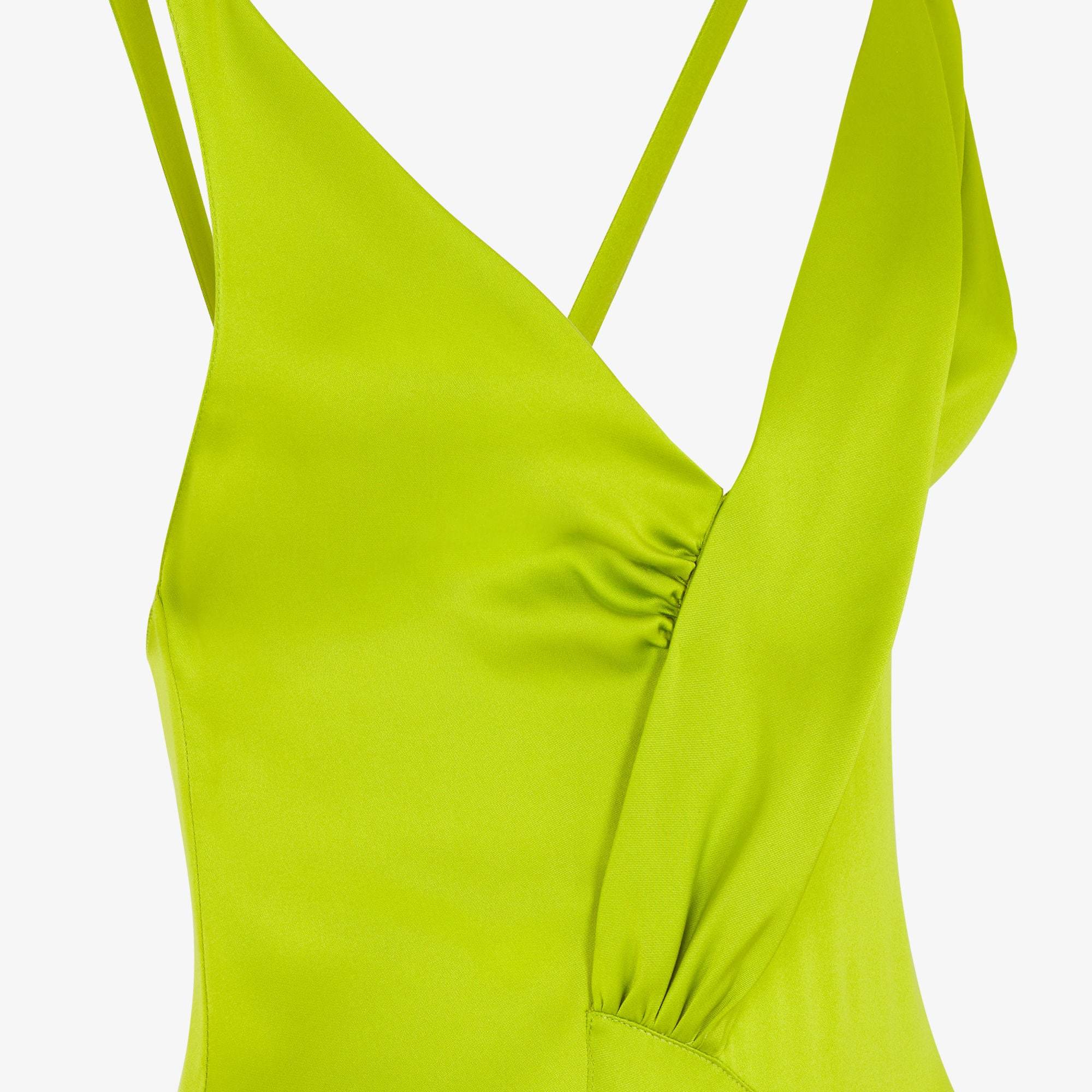 Fendi Silk Maxi Dress In Green