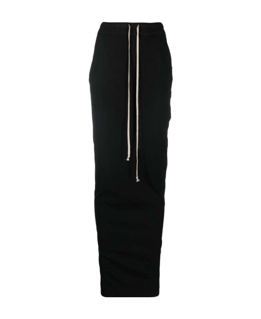 RICK OWENS DRKSHDW PILLAR DRAWSTRING-WAIST MAXI SKIRT