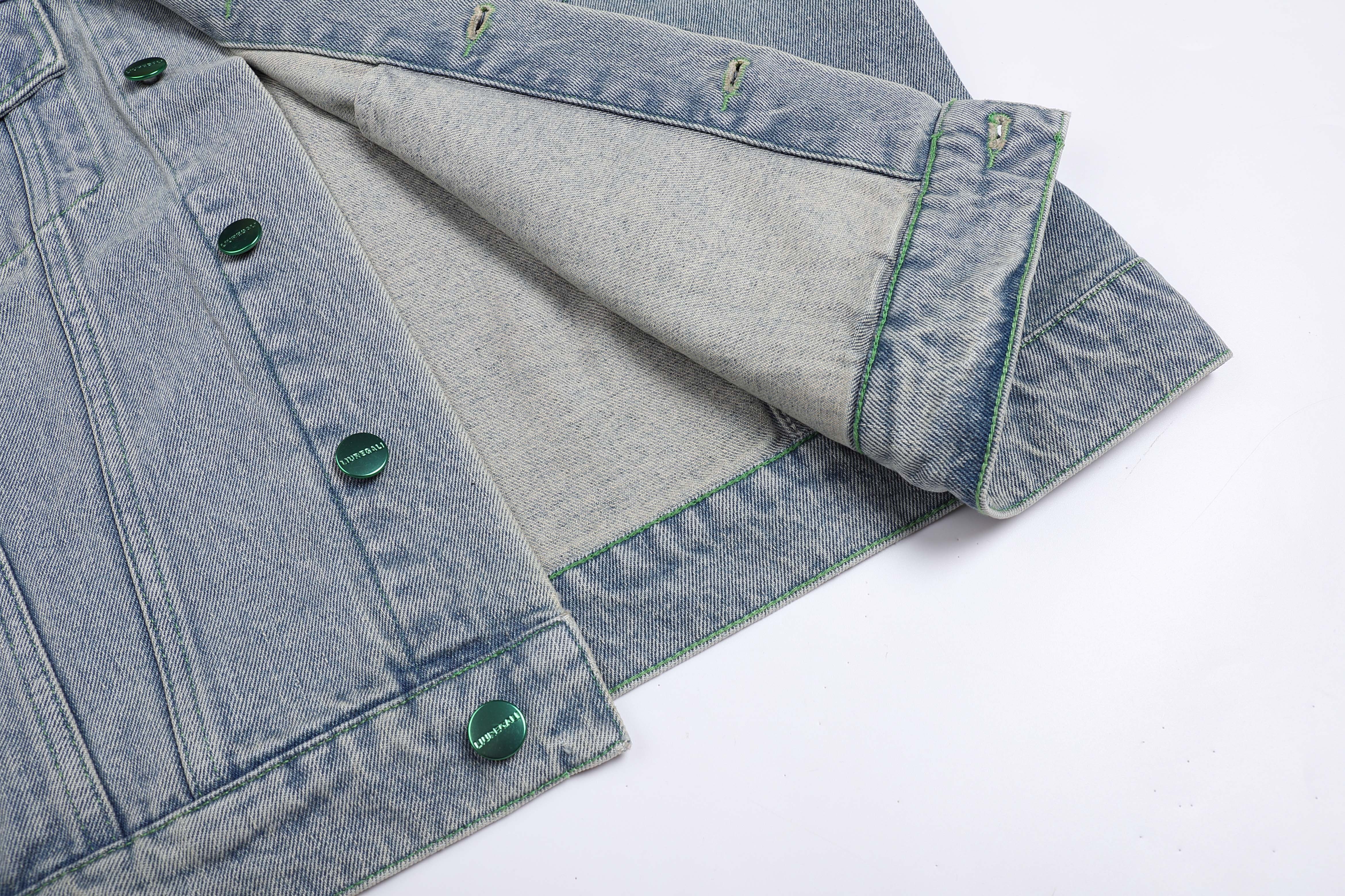 Liuregali Logo Denim Jacket In Gray