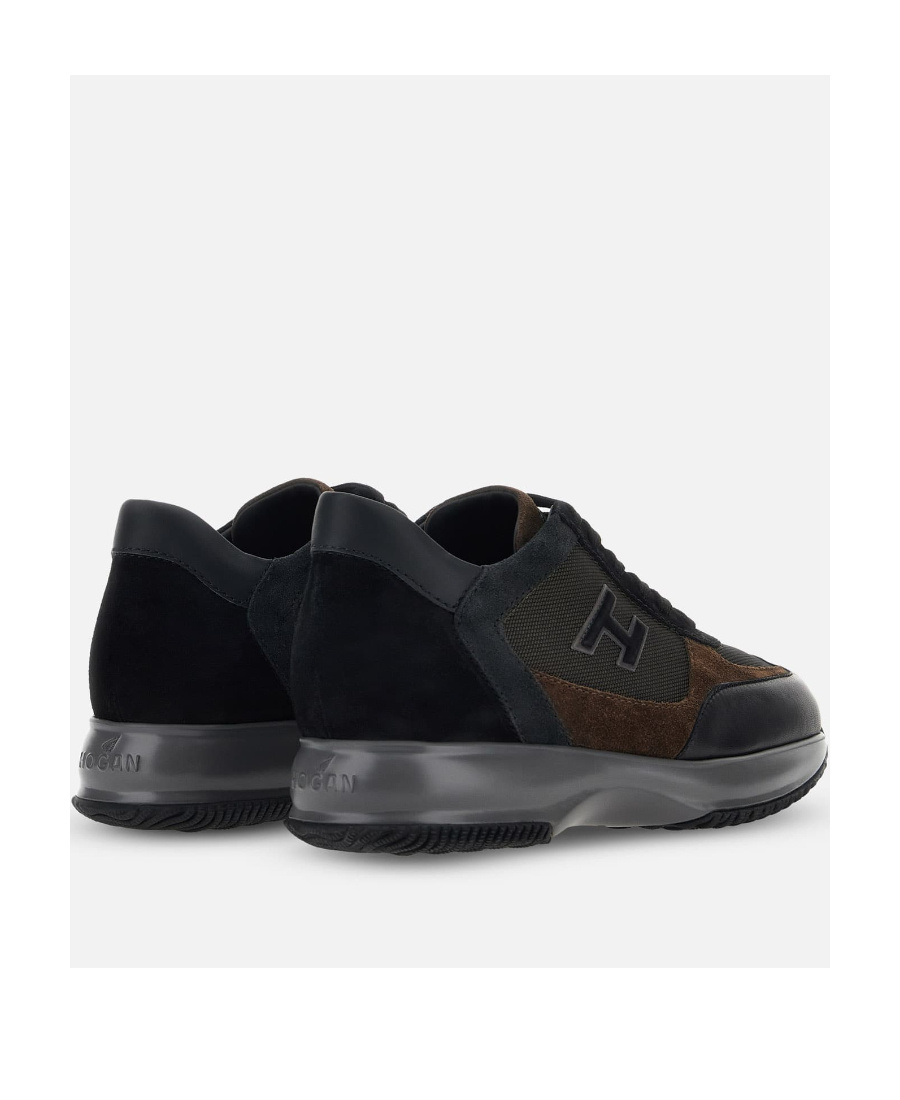 Hogan Men's Interactive H Sneakers In Black