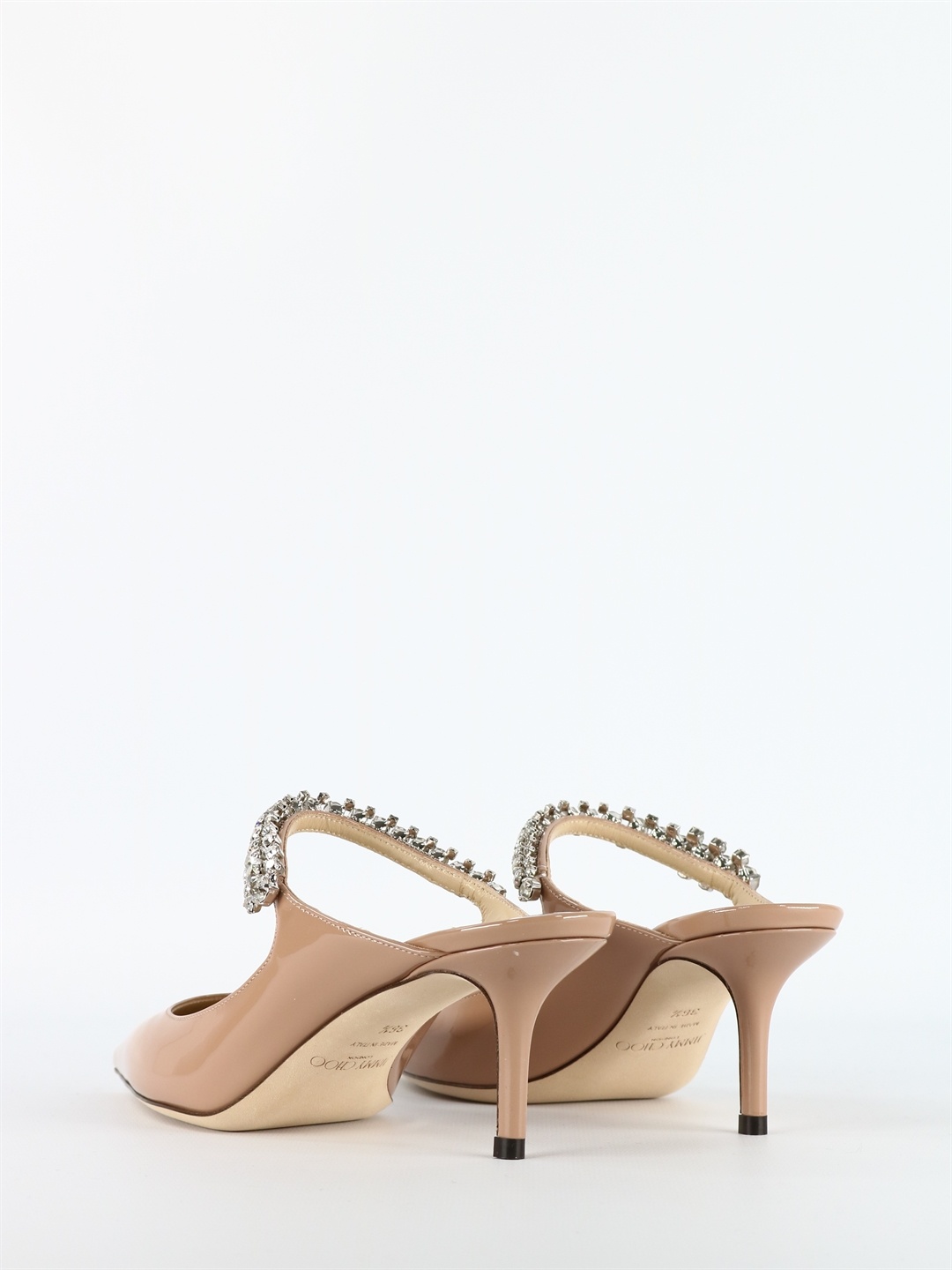 Shop Jimmy Choo Bing Embellished Strap Pumps In Brown