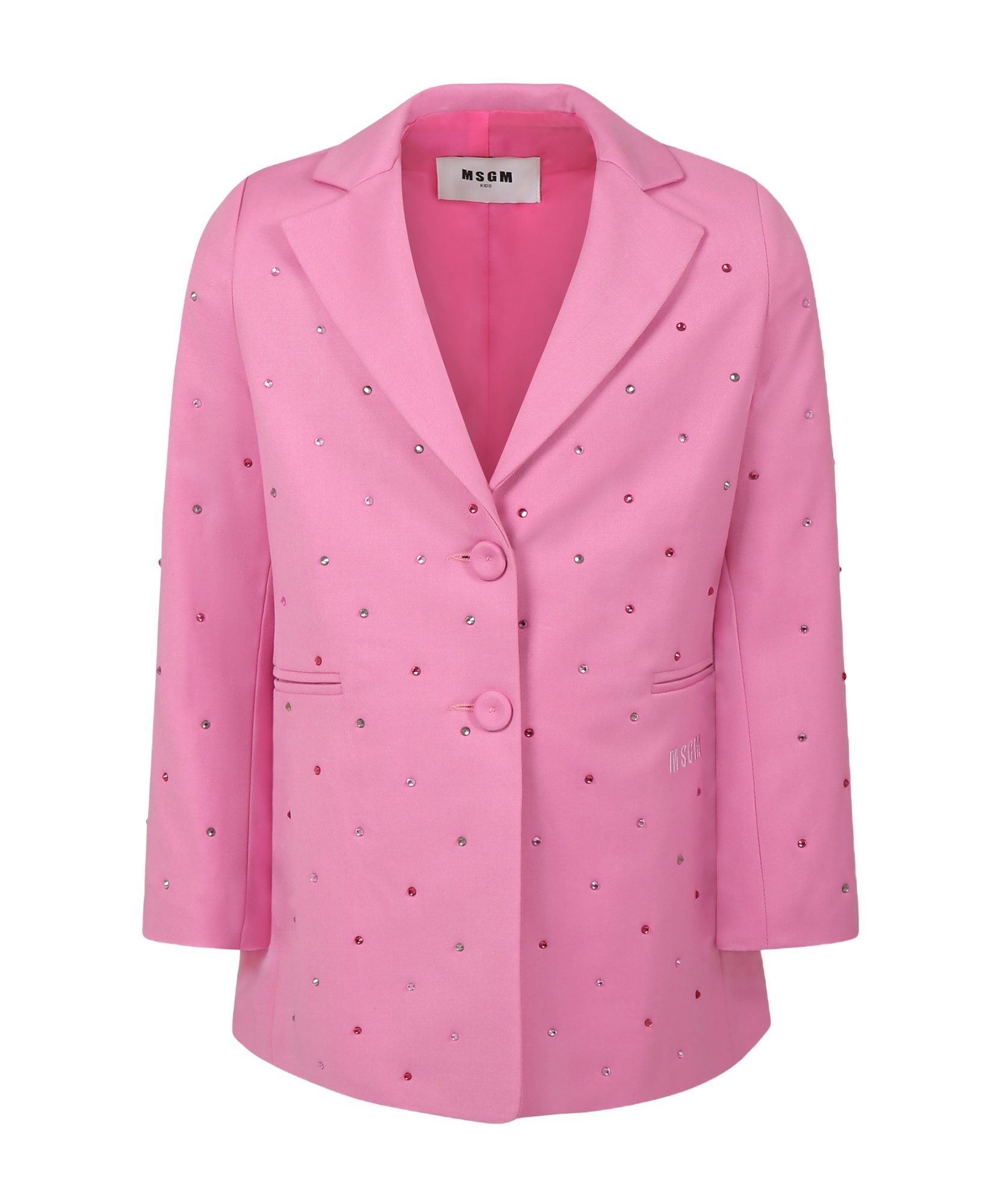 Msgm Single-breasted Blazer In Pink