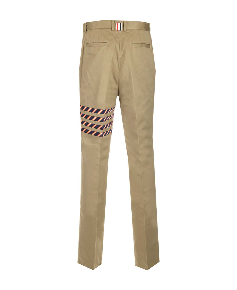 Thom Browne Seamed 4-bar Unconstructed Chino Trouser In Nude