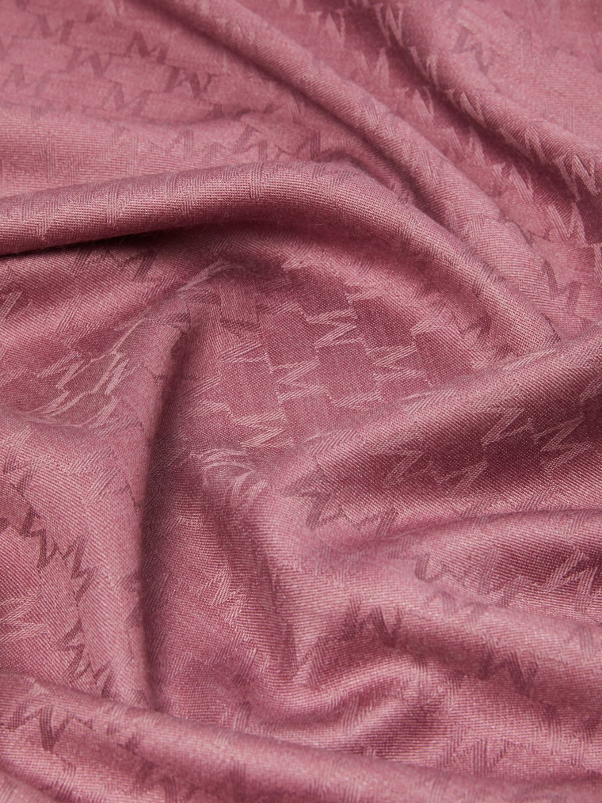 Max Mara Jacquard Knitted Wool And Silk Shawl In Pink