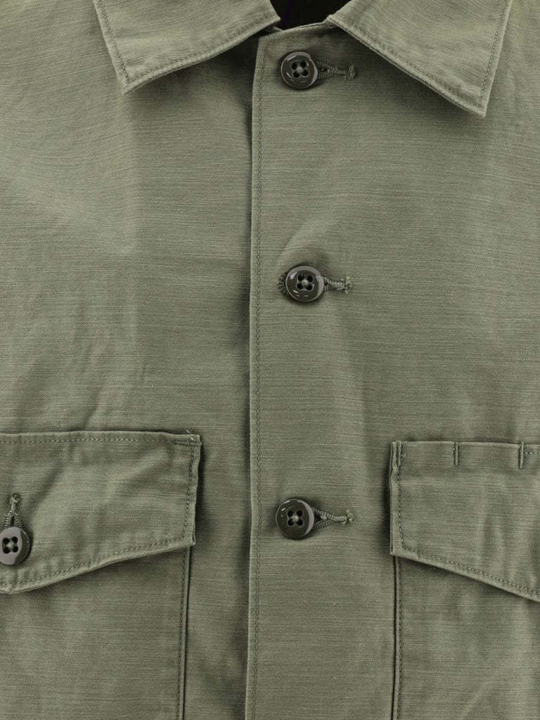 Shop Needles Collared Short-sleeved Shirt In Green