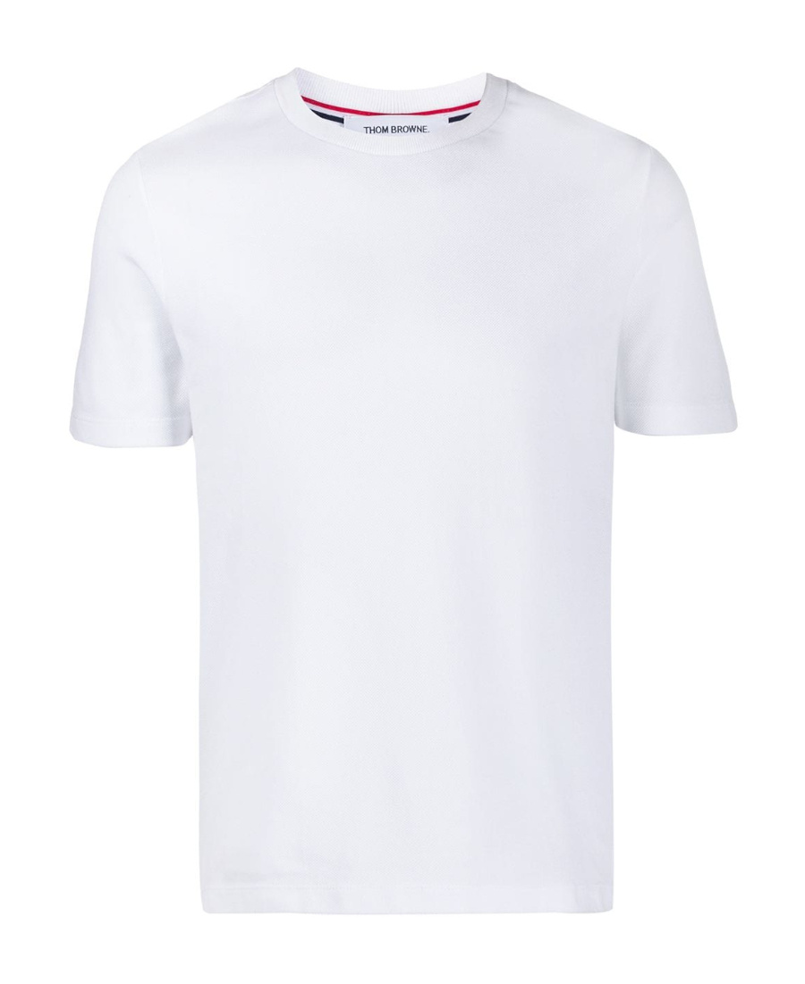 Thom Browne Jersey Relaxed Side Slit Tee Clothing In White
