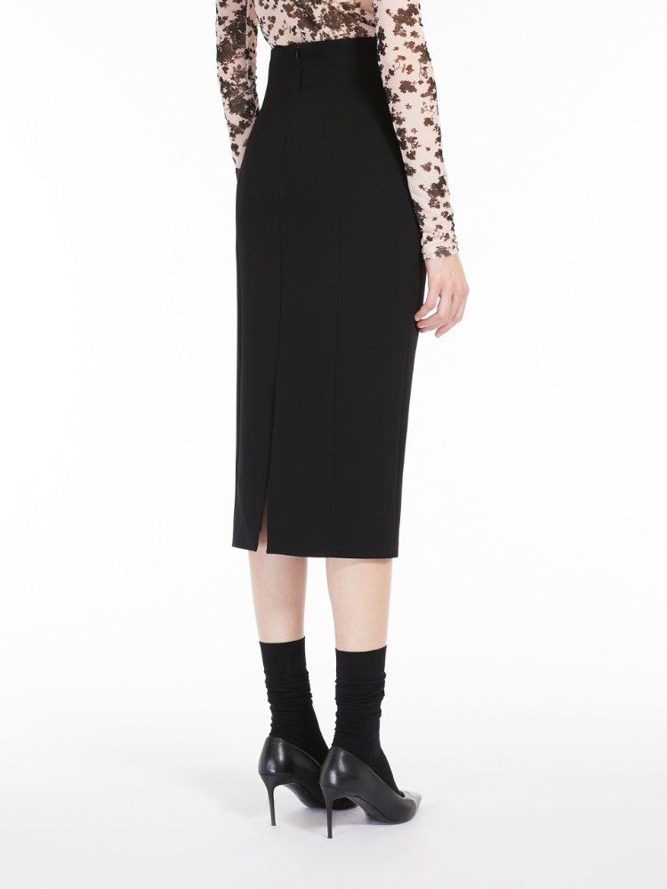 Max Mara Cuddy Fabric Tight Half Skirt In Black