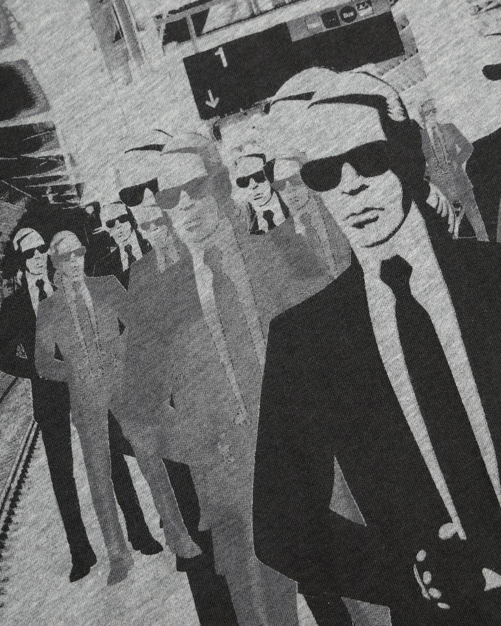 Karl Lagerfeld Printed T-shirt In Gray