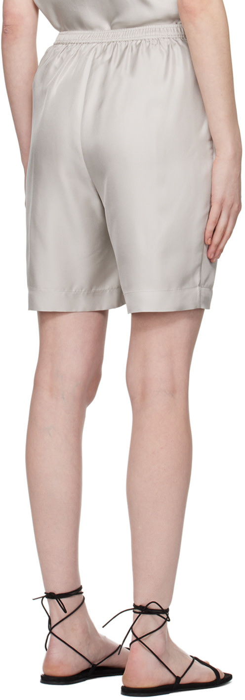 Loulou Studio Gray Zinia Shorts In White