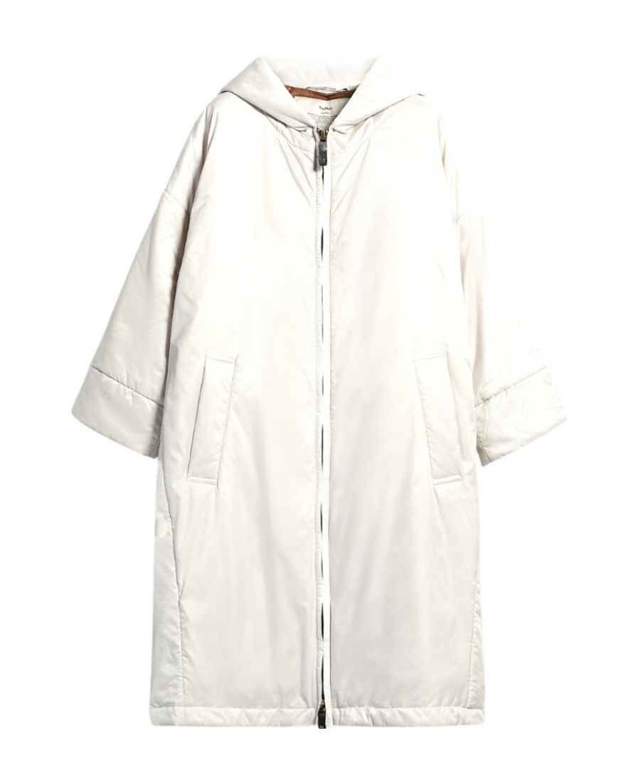 Max Mara Canvas Parker Coat In White