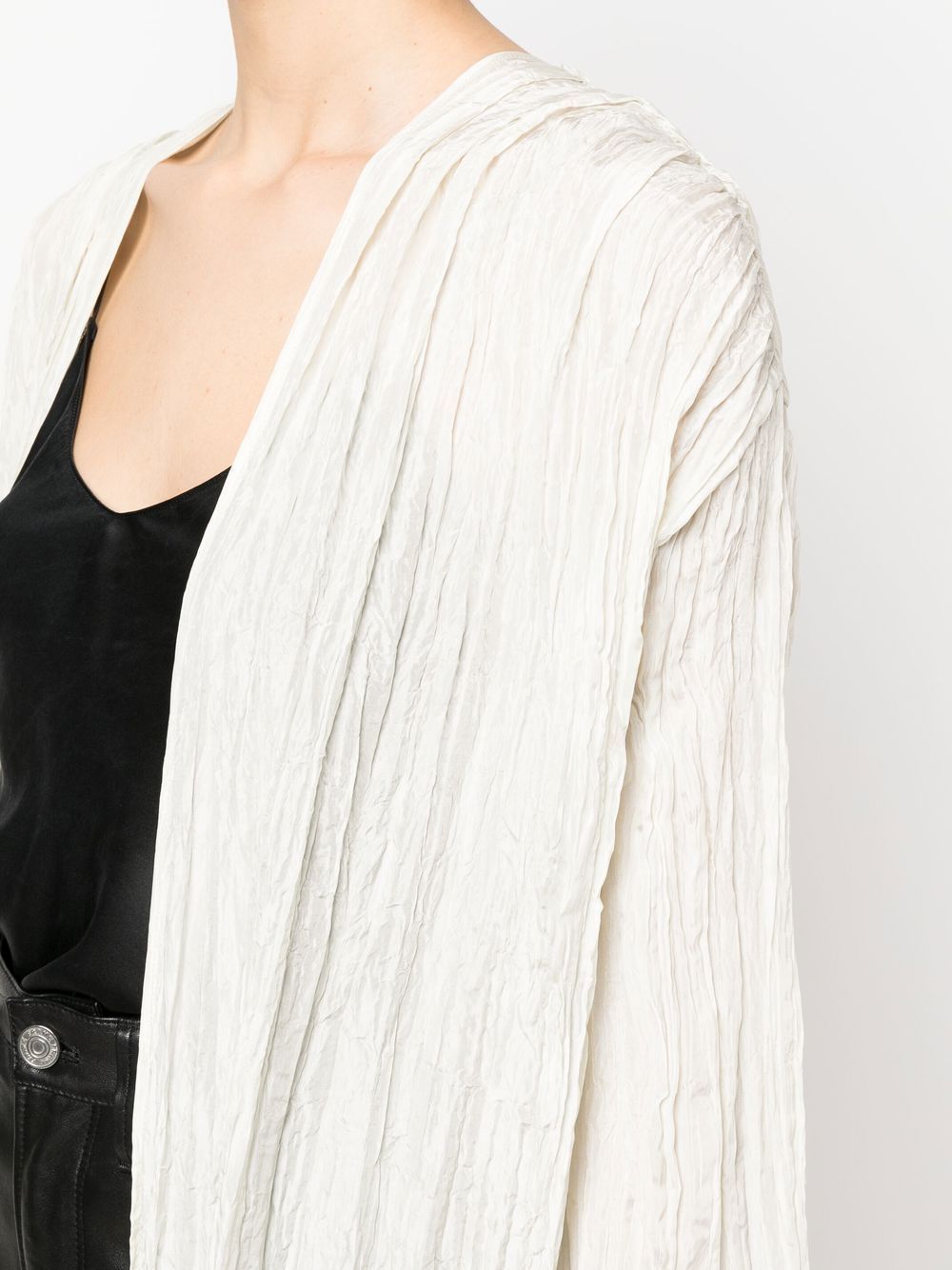 Alysi Silk Trench Coat In White