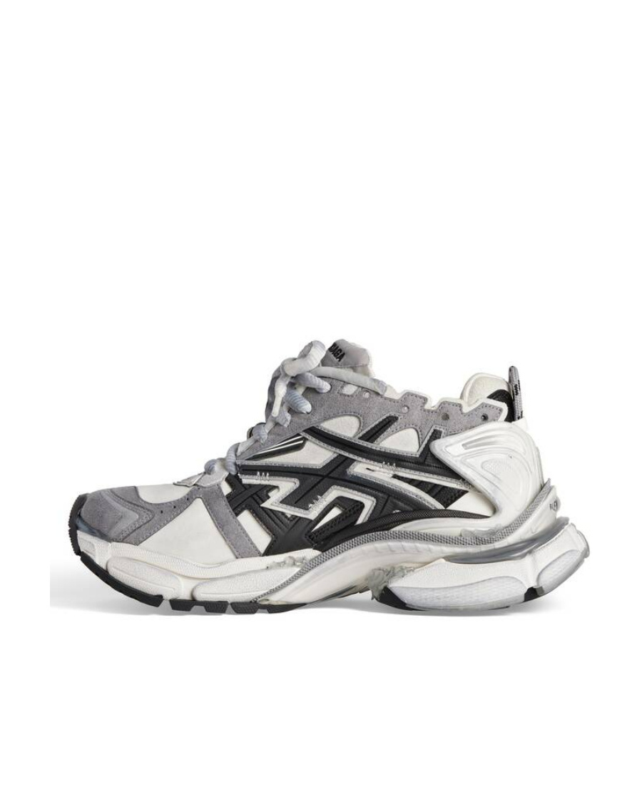 Shop Balenciaga Runner Panelled-design Sneakers In Gray