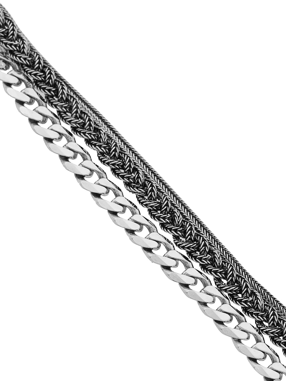 Emanuele Bicocchi Double Braided Bracelet In Gray