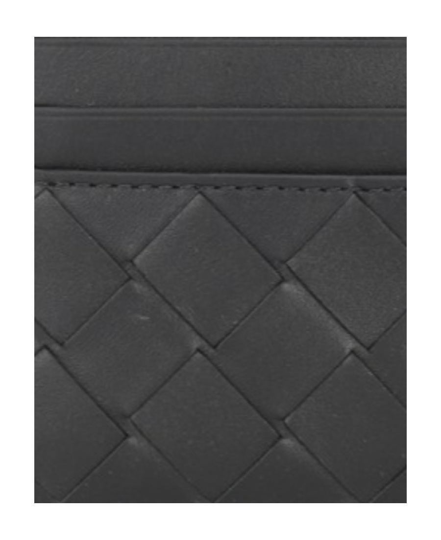 Shop Bottega Veneta Intrecciato Weave Cardholder In Black