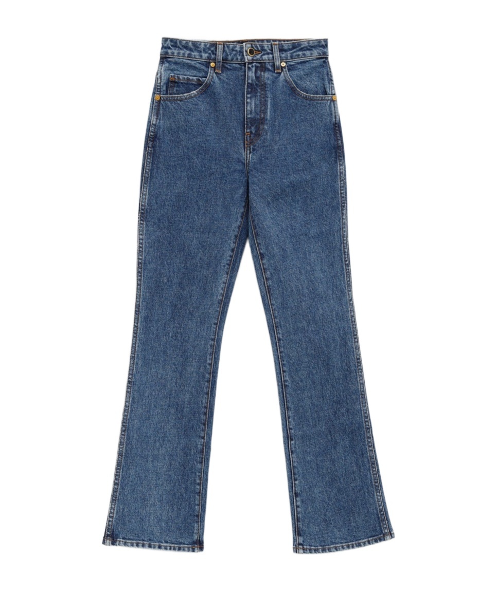 Khaite Vivian Cropped Jeans In Blue