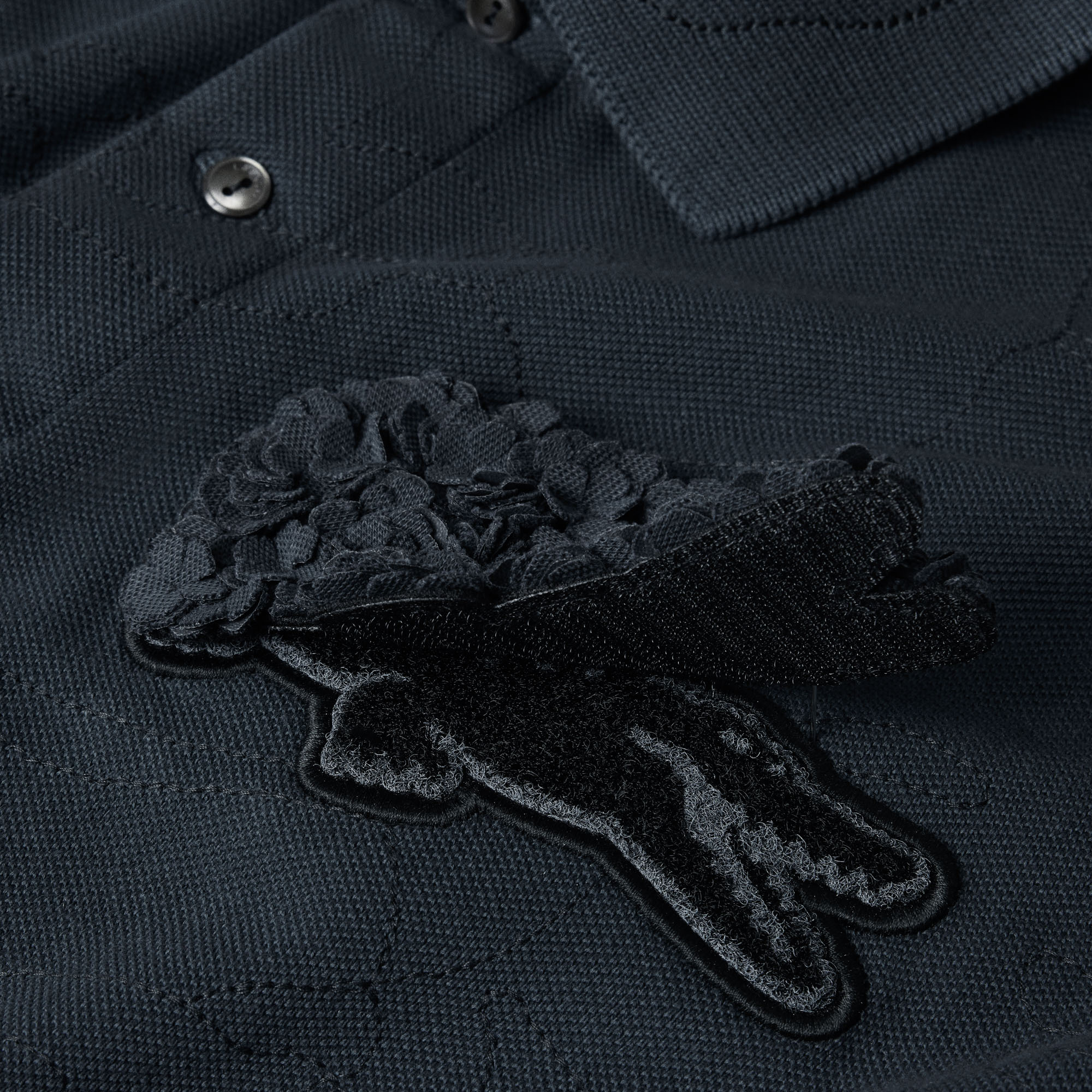 Lacoste Crocodile-appliqué Polo Shirt In Black