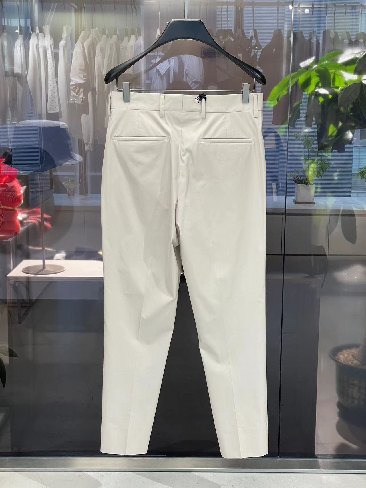 Prada Stretched Tailored Trousers In Nude