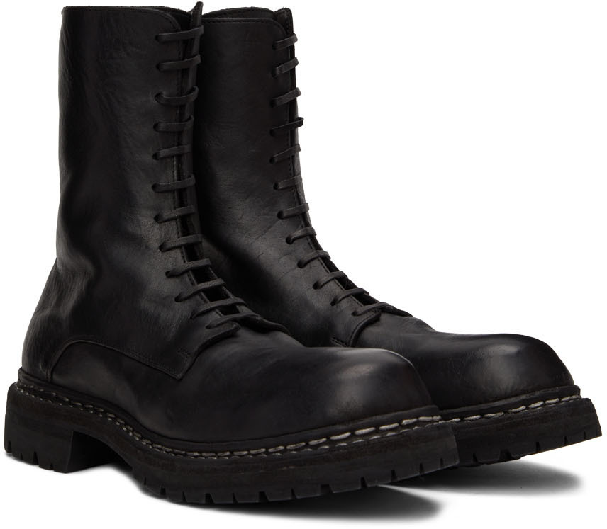Guidi Gr05 V Laced Boots In Black