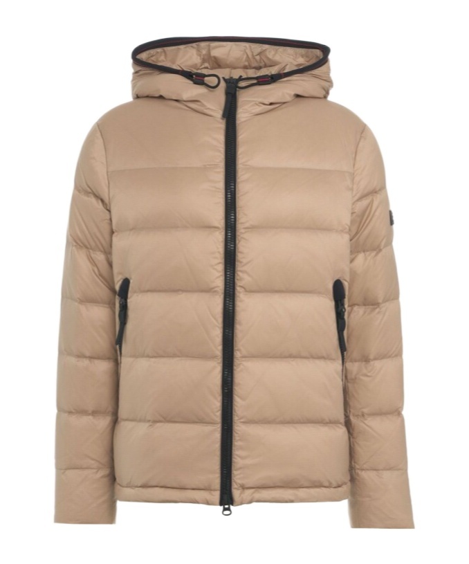 Peuterey Logo-patch Padded Jacket In Nude