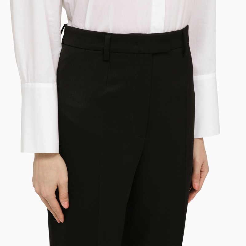 Prada Pleated Casual Pants On The Front In Black