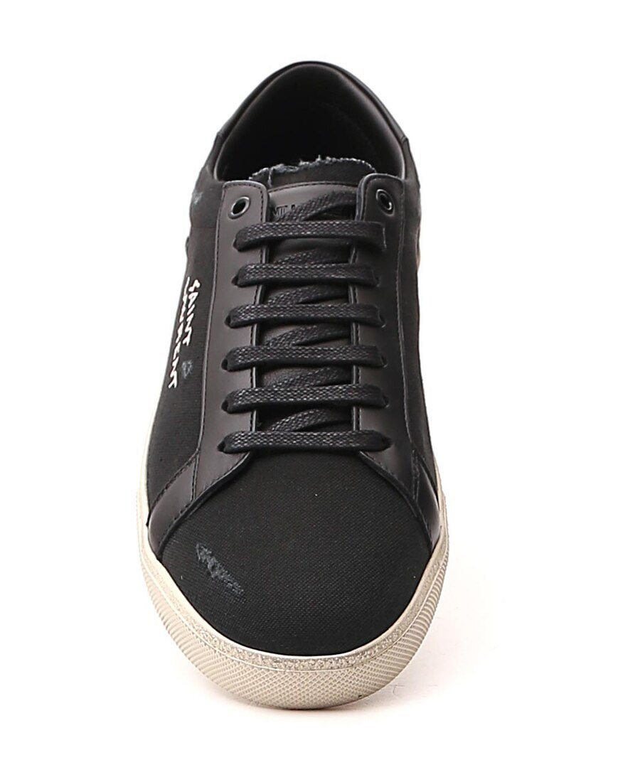 Saint Laurent Logo-print Low-top Sneakers In Black