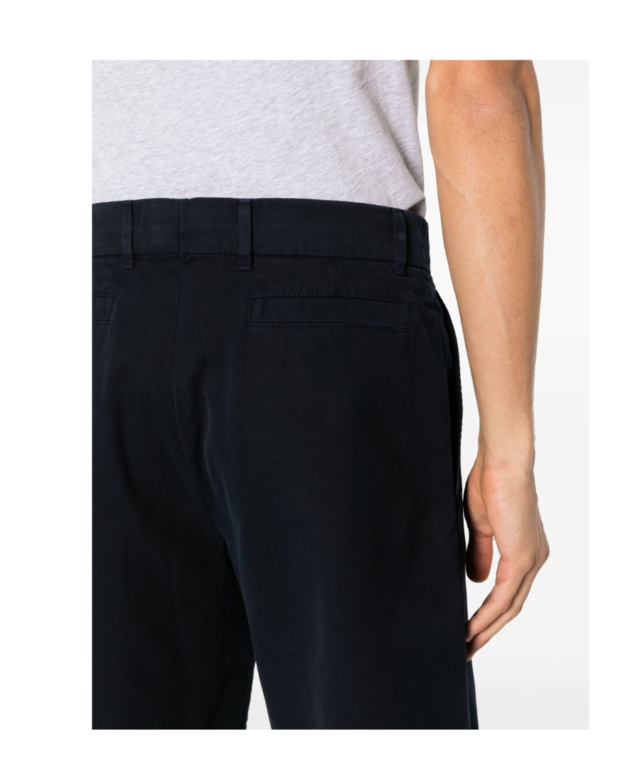 Brunello Cucinelli Men Garment-dyed Bermuda Shorts In Twisted Cotton Gabardine In Black