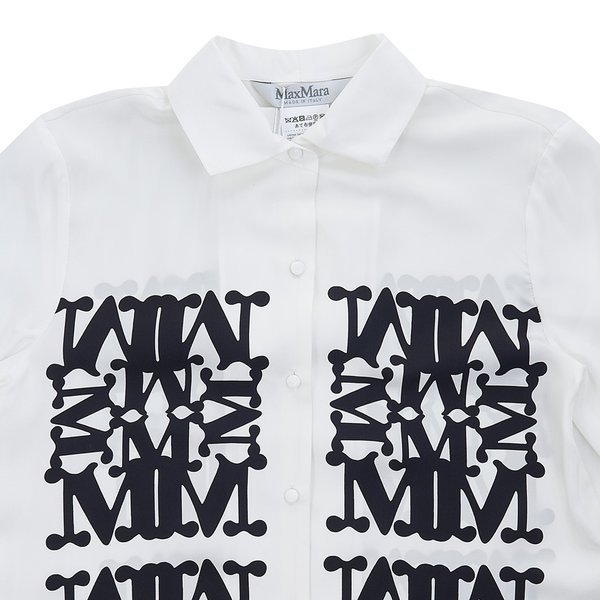 Max Mara Long-sleeved Shirt In White