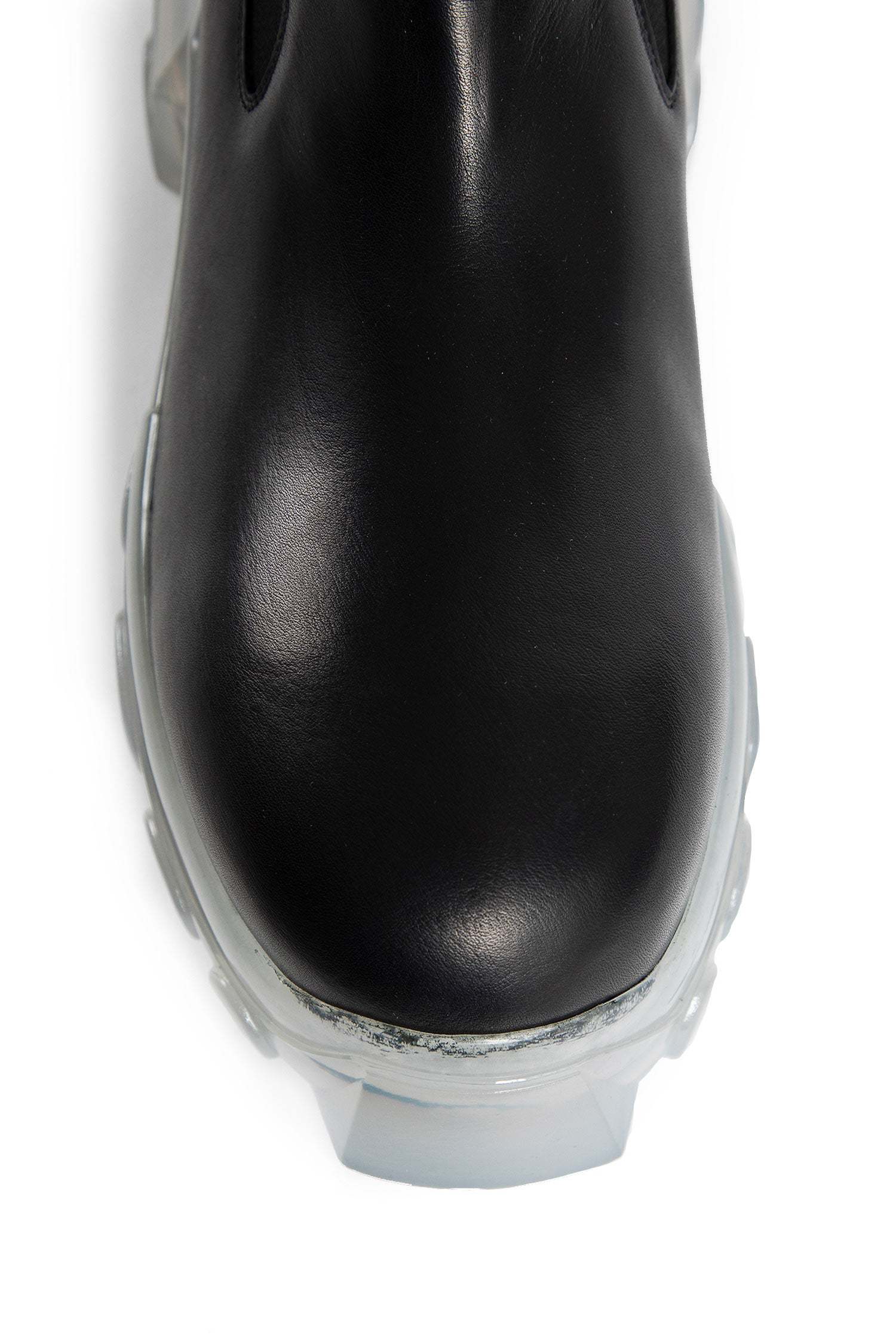 Rick Owens Beatle Bozo Leather Ankle Boots In Black