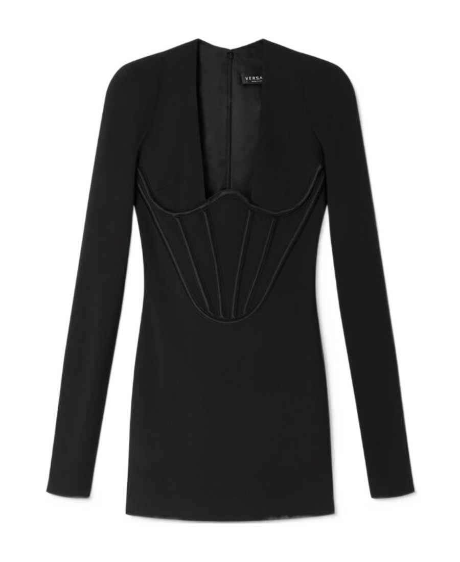 Versace Corset-style Minidress In Black