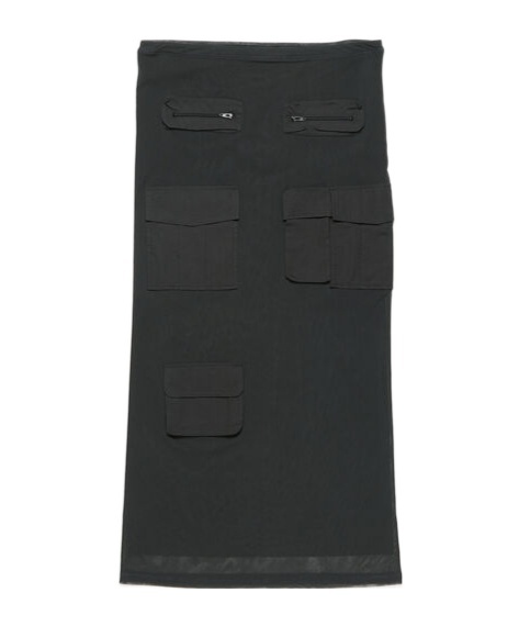 Acne Studios Work Mesh Skirt In Black