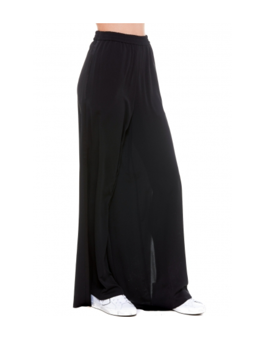 Max Mara Wide-legged Casual Pants In Black