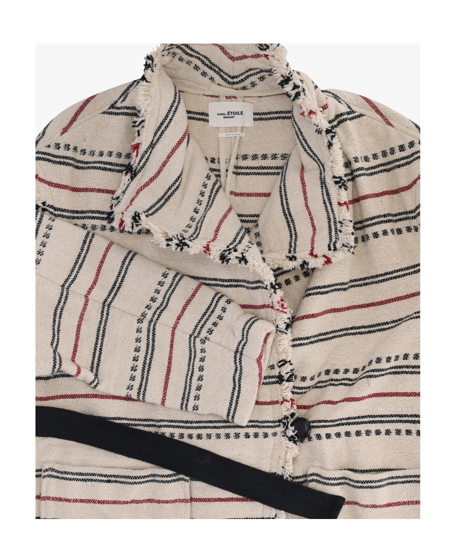 Isabel Marant Josialo Embroidered Coat In White
