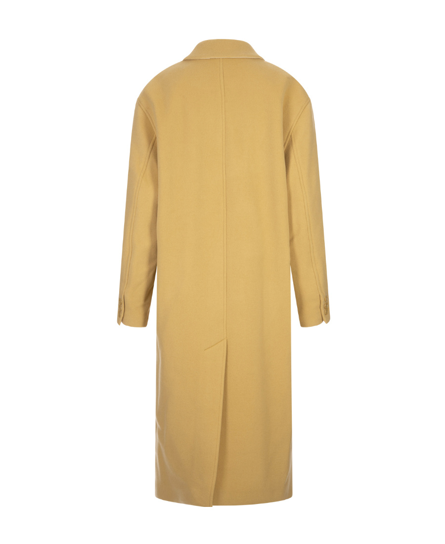 Isabel Marant Coat In Virgin Wool And Cashmere In Nude