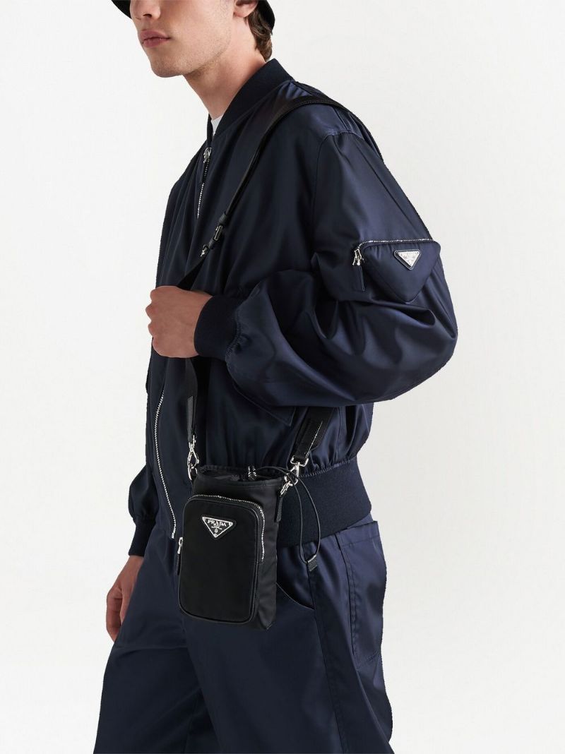 Prada Re-nylon Smartphone Case In Black