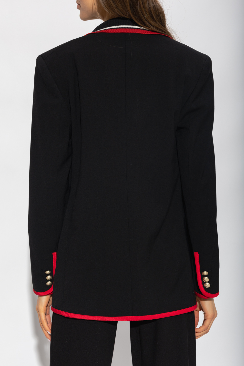 Red Valentino Single-breasted Suit Jacket In Black