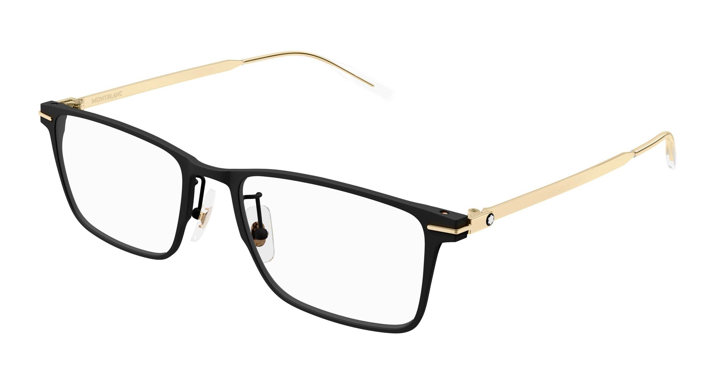 Montblanc Eyewear Square Frame Glasses In Black
