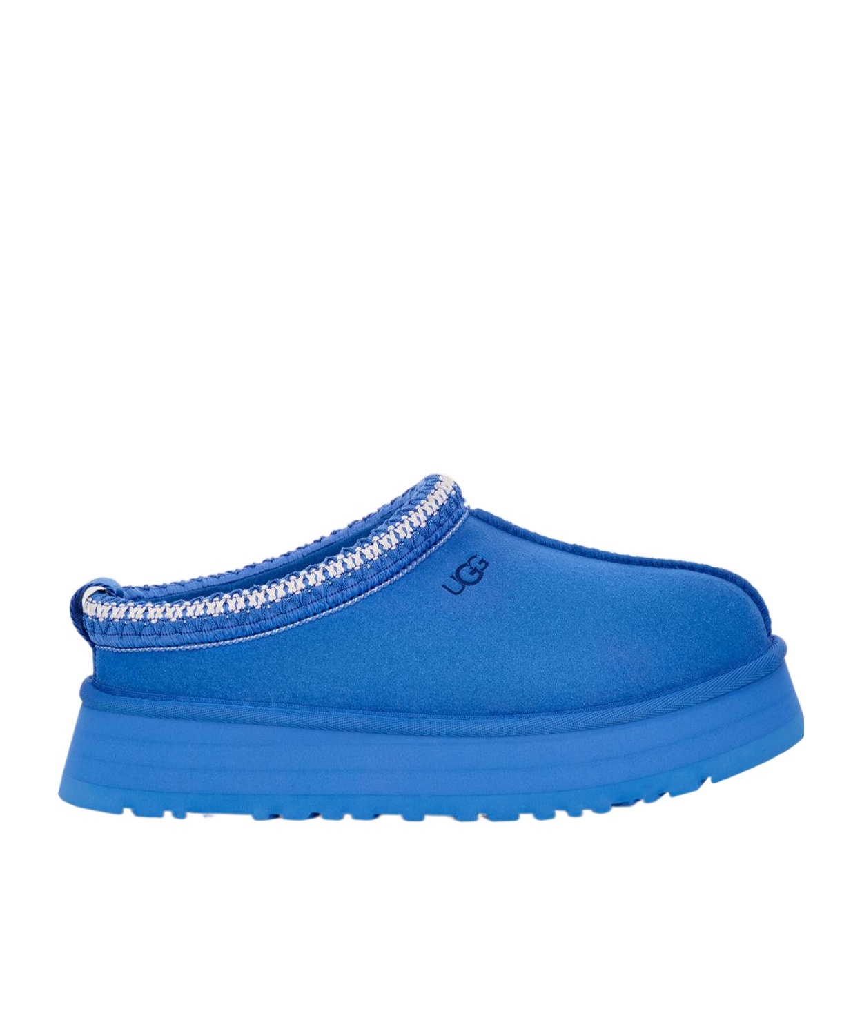 Ugg Tazz Logo Embossed Platform Slippers In Blue