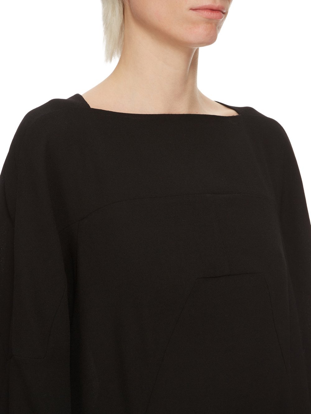 Rick Owens Phleg Mini Virgin Wool Blouse In Black