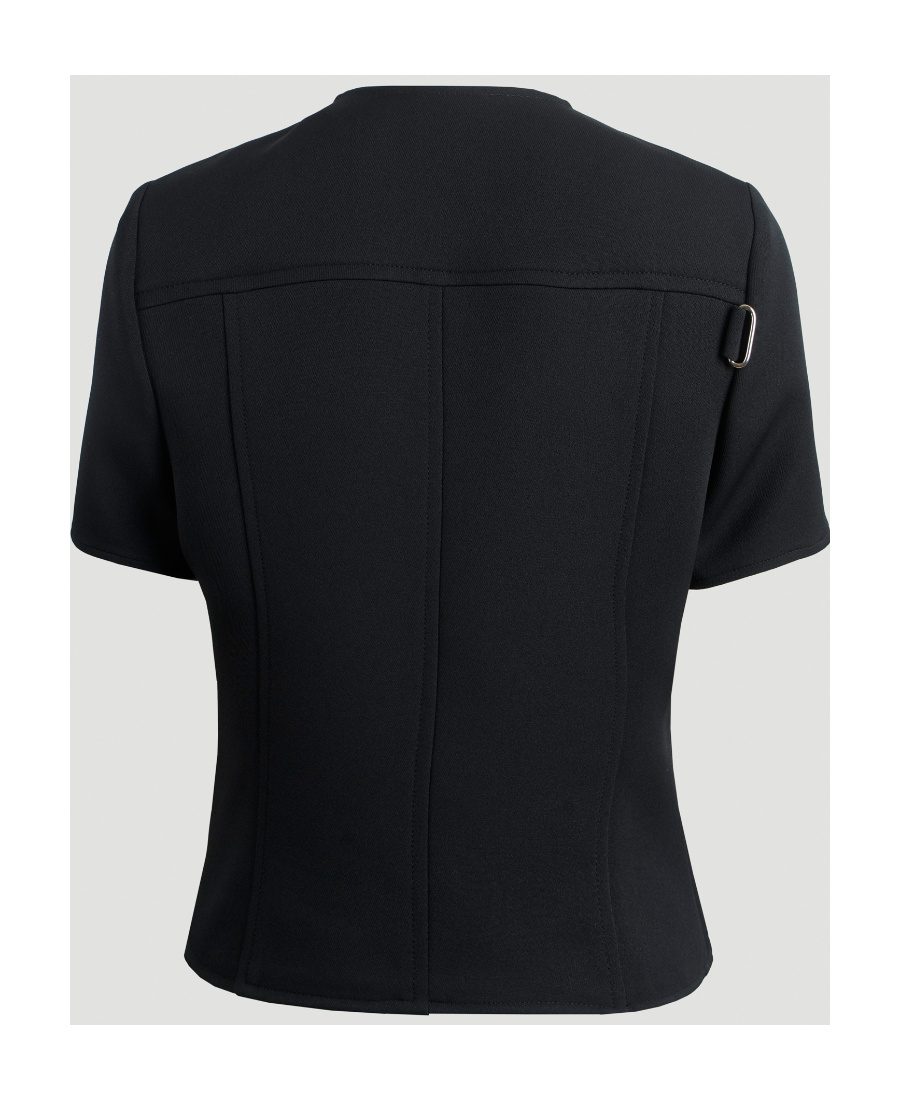 Courrèges Strap Racer Twill T-shirt In Black