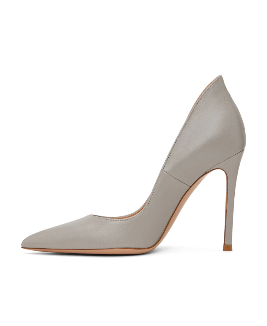 Gianvito Rossi Gray Ellipsis 105 Heels In Gray