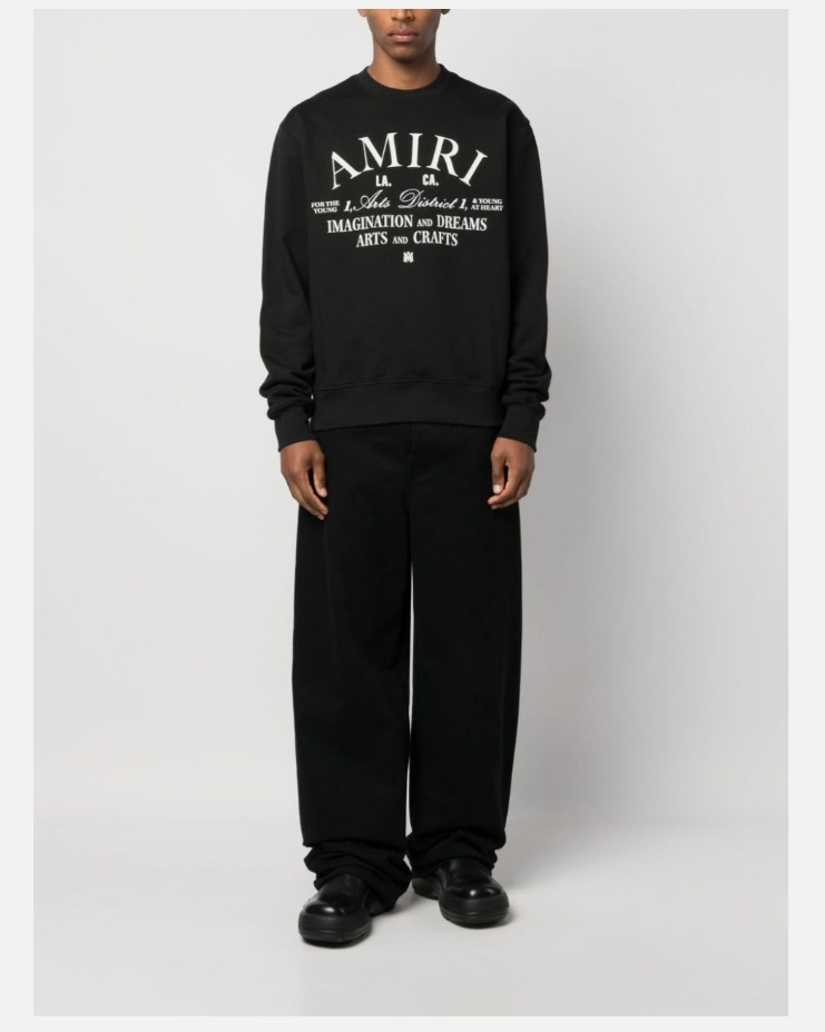 Amiri Arts District Cotton Sweatshirt In Black