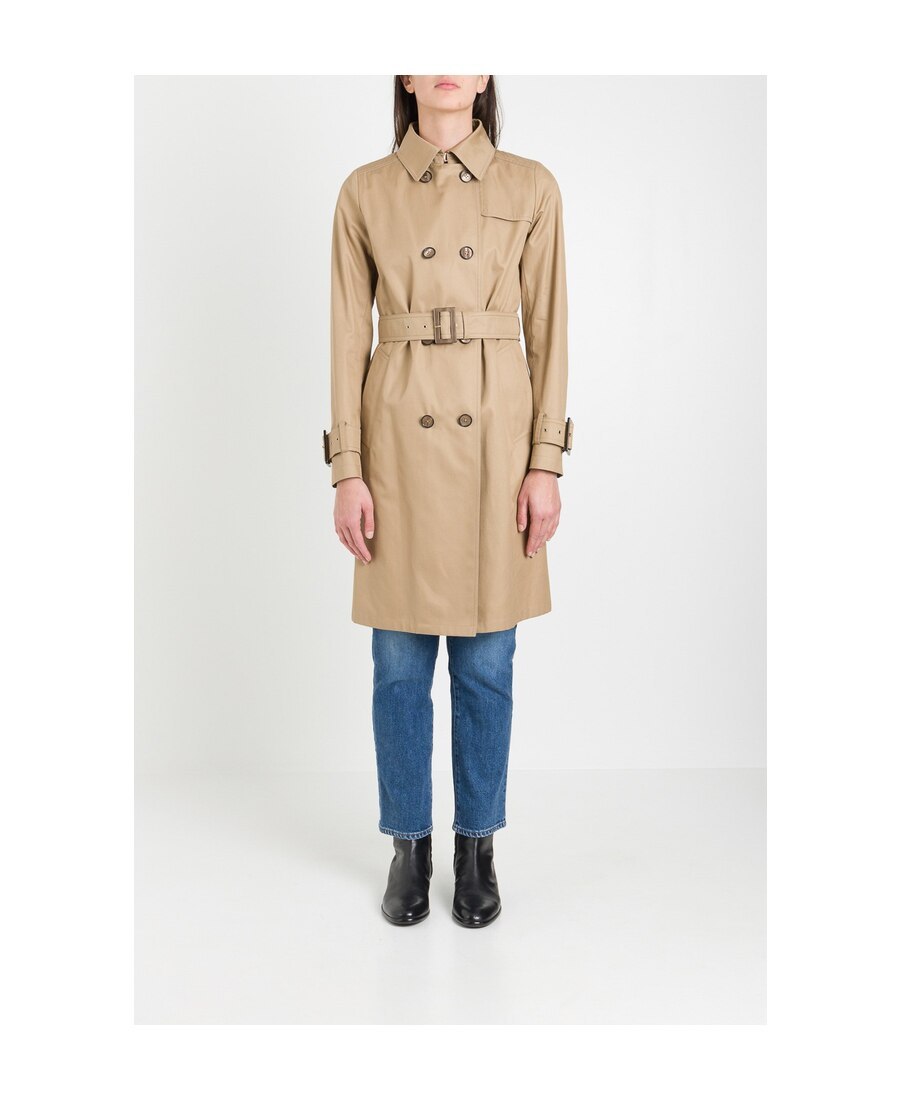 Herno Belted Trench Coat In Nude