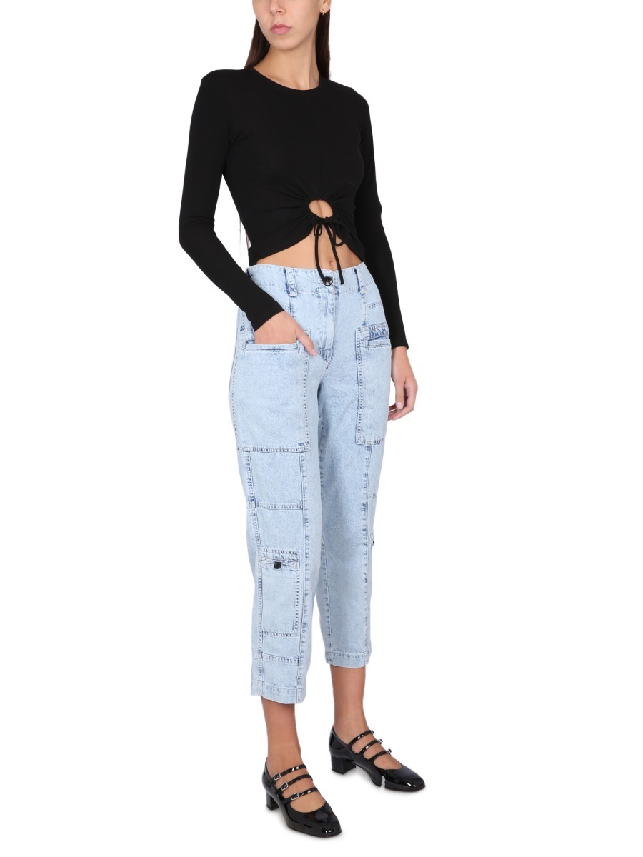 Shop Proenza Schouler High-rise Straight-leg Jeans In Blue