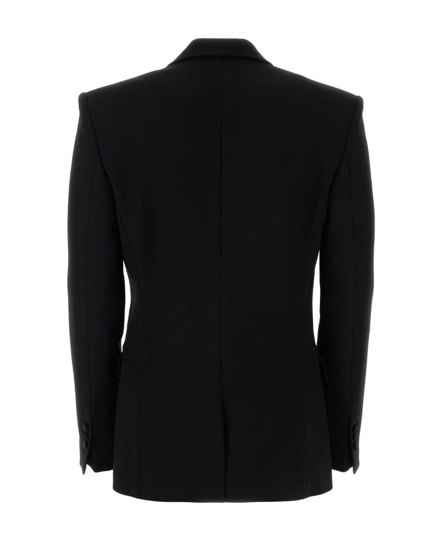 Shop Balmain Satin-lapel Blazer In Black