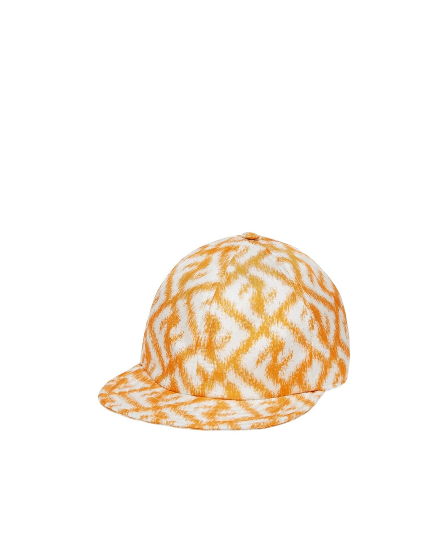 Fendi Silk Baseball Cap With Diagonal Ff Motif In Nude