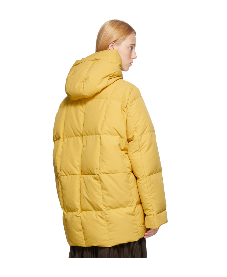 Jil Sander Oversized Padded Jacket In Yellow