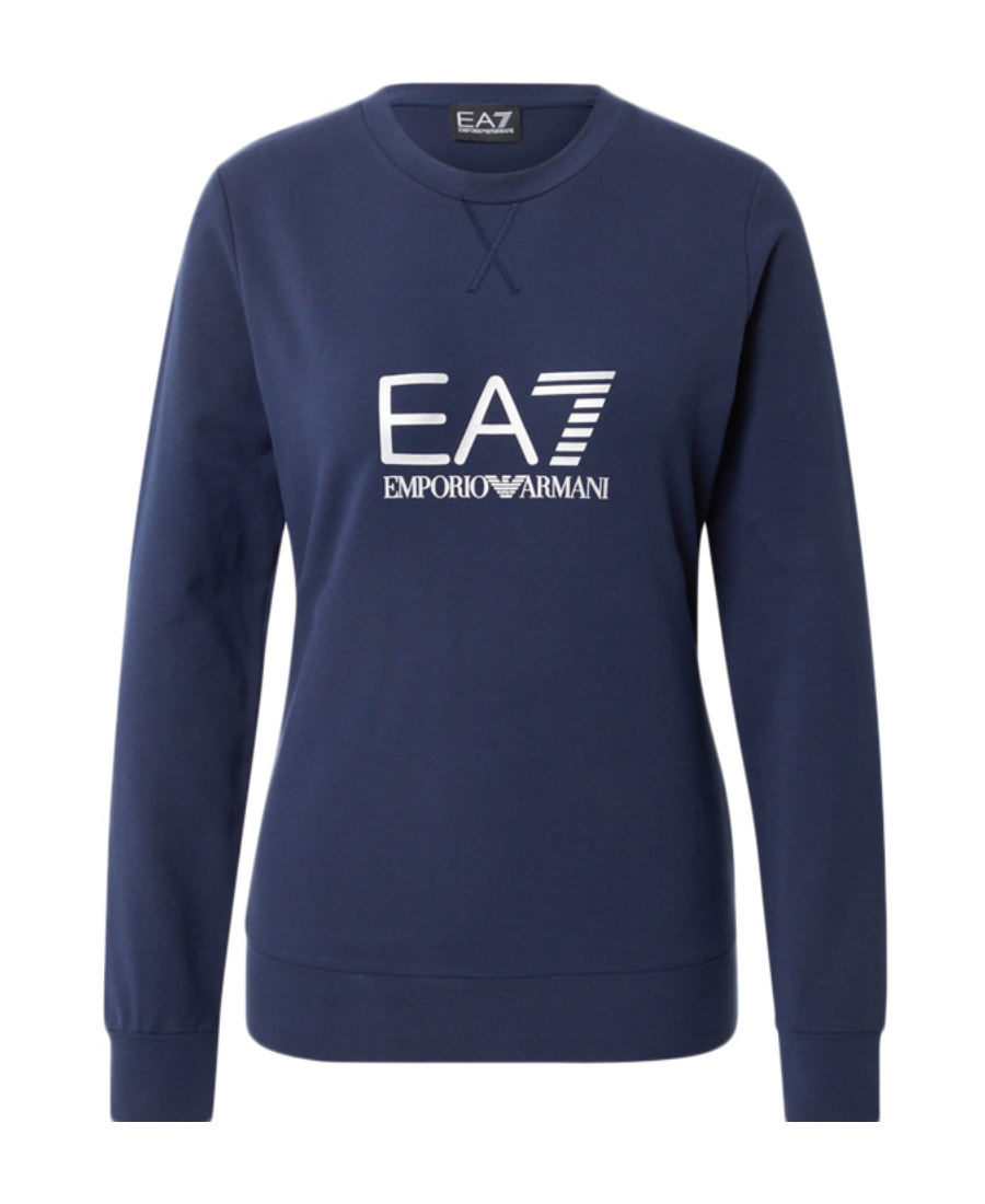 EMPORIO ARMANI NAVY BLUE LOGO SWEATER