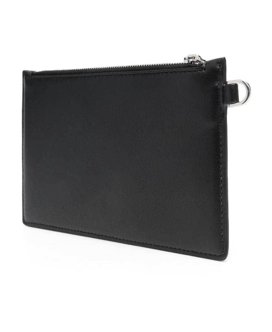 Lanvin Logo-debossed Leather Clutch In Black