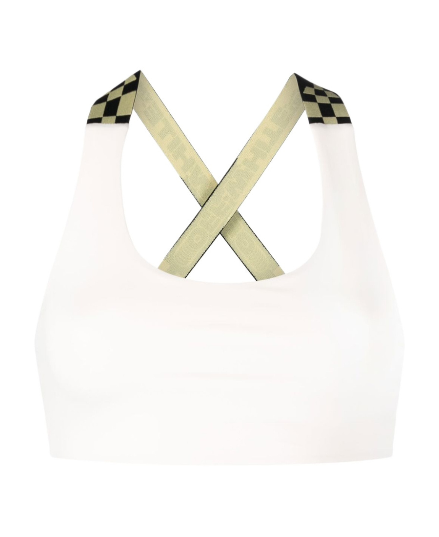 Off-white Sleeveless Cropped Top In White
