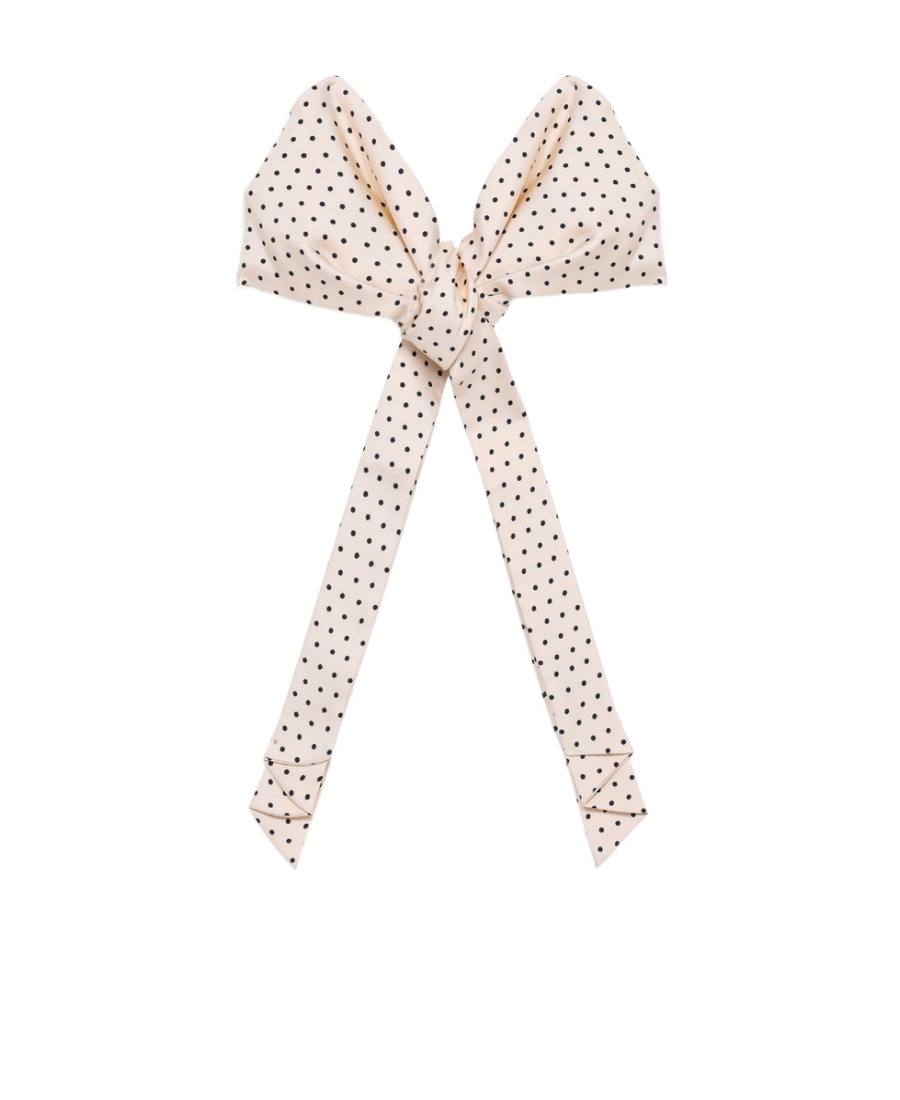 Etro Polka-dot Print Silk Bow Tie In White